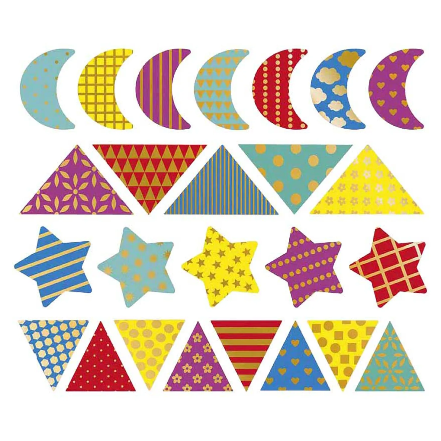 Janod Stickers - Stickervel met 150 Stickers Geometrische Vormen