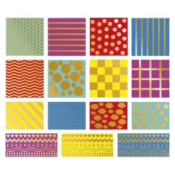 Janod Stickers - Stickervel met 150 Stickers Geometrische Vormen