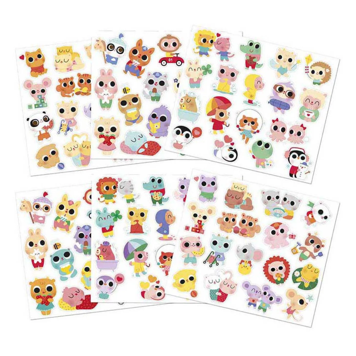 Janod Stickers - Stickervel met 100 Stickers Baby Dieren