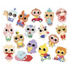 Janod Stickers - Stickervel met 100 Stickers Baby Dieren