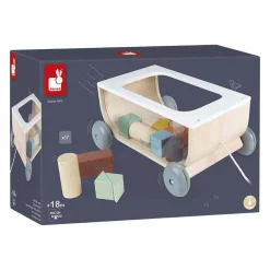 Janod Sweet Cocoon - Houten Blokkenkar - 18dlg.