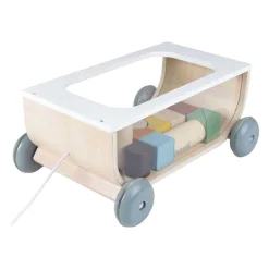 Janod Sweet Cocoon - Houten Blokkenkar - 18dlg.