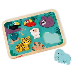 Janod WWF - Chunky Hout Puzzel Jungle