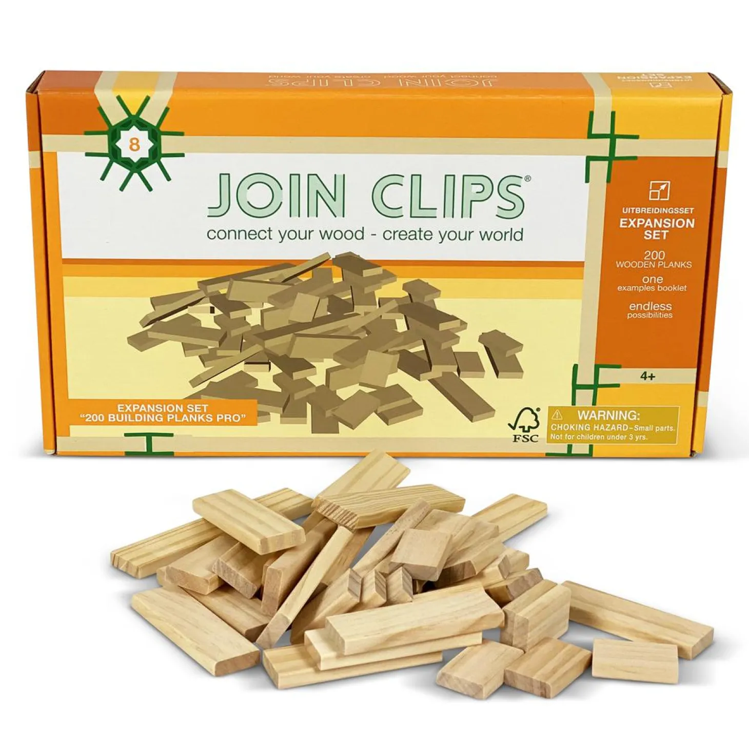 JOIN CLIPS Uitbreidingsset 200 Bouwplankjes PRO