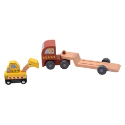 Joueco Houten Oplegger met Graafmachine