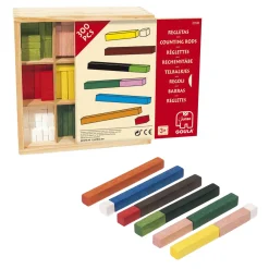 Jumbo Goula - Rekenstaafjes 10x10 in Houten Doos