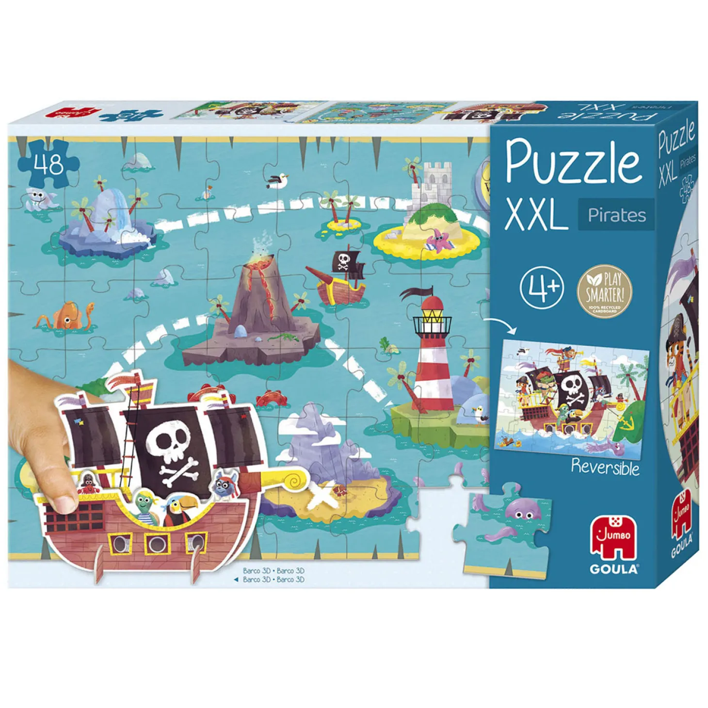 Jumbo Goula Legpuzzel XXL Piraten, 48st.