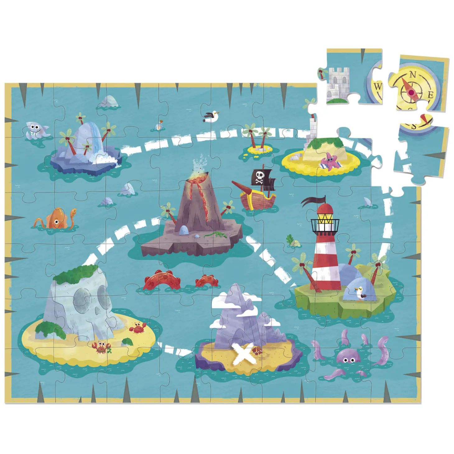Jumbo Goula Legpuzzel XXL Piraten, 48st.