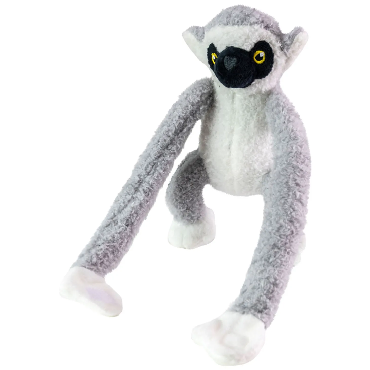 Jungle Mates Knuffel - Lemur Maki Grijs Zwart