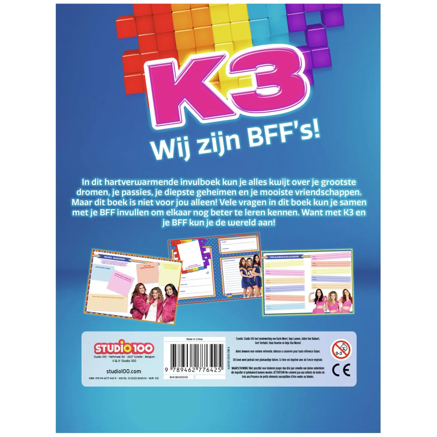 K3 BFF Invulboek