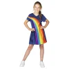 K3 Verkleedjurk - Regenboog Blauw, 6-8 jaar