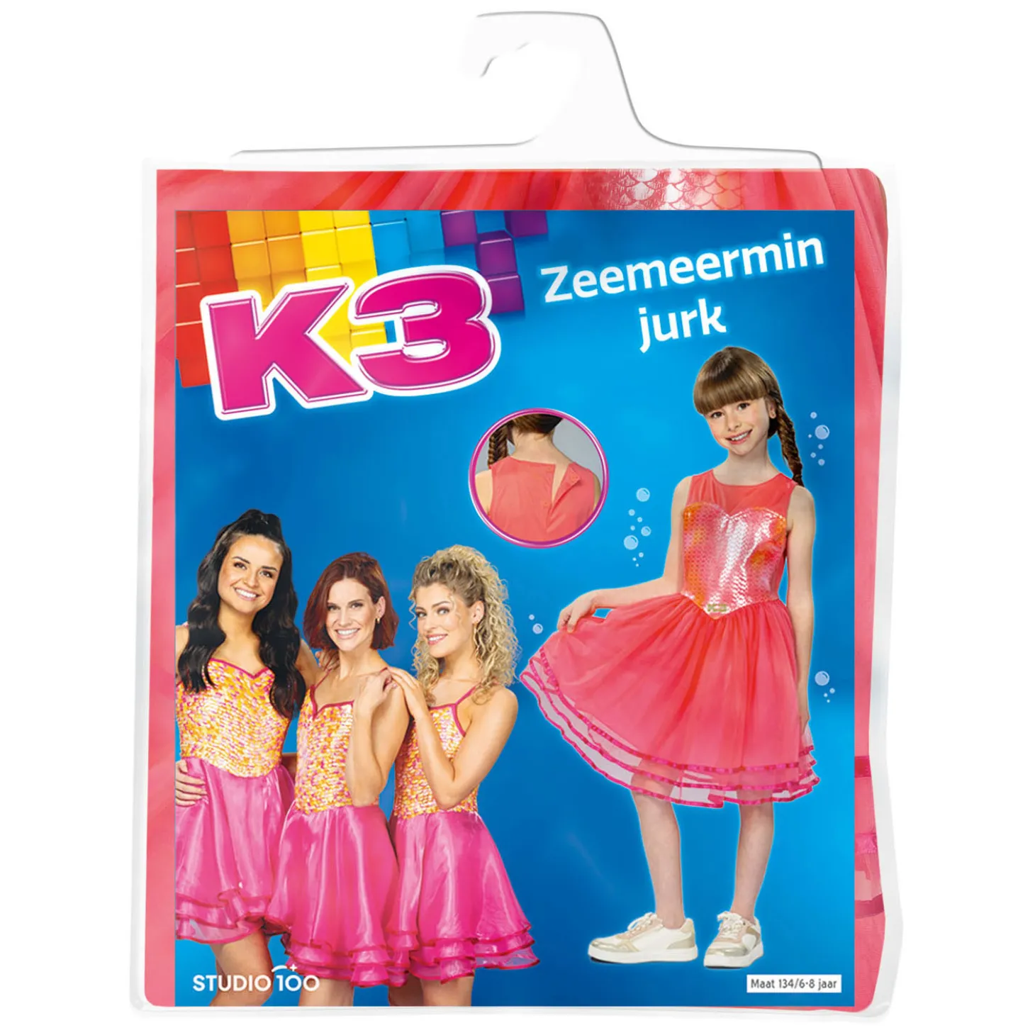 K3 Verkleedjurk - Zeemeermin Jurk, 6-8 Jaar