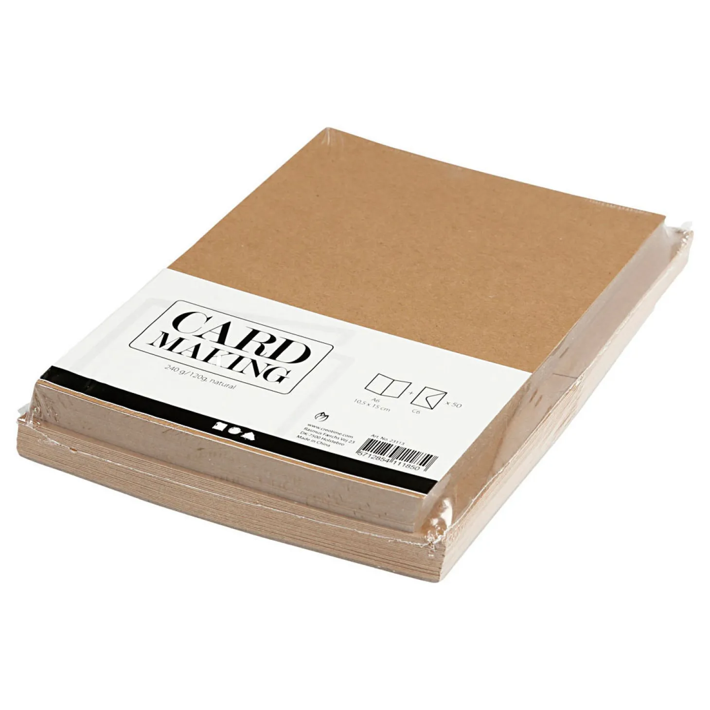 Kaarten en Enveloppen Naturel, 50 Sets