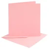 Kaarten en Enveloppen Roze, 4st.