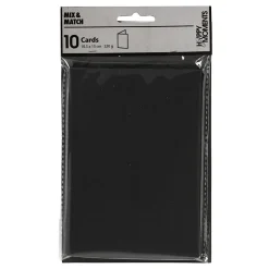 Kaarten Zwart 10,5x15cm, 10st.