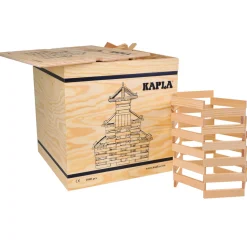 KAPLA, Kist met Deksel 1000 Blanke Plankjes