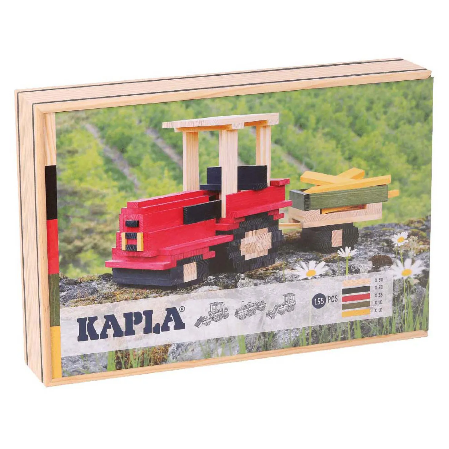 KAPLA Kist Tractor - 155 Plankjes