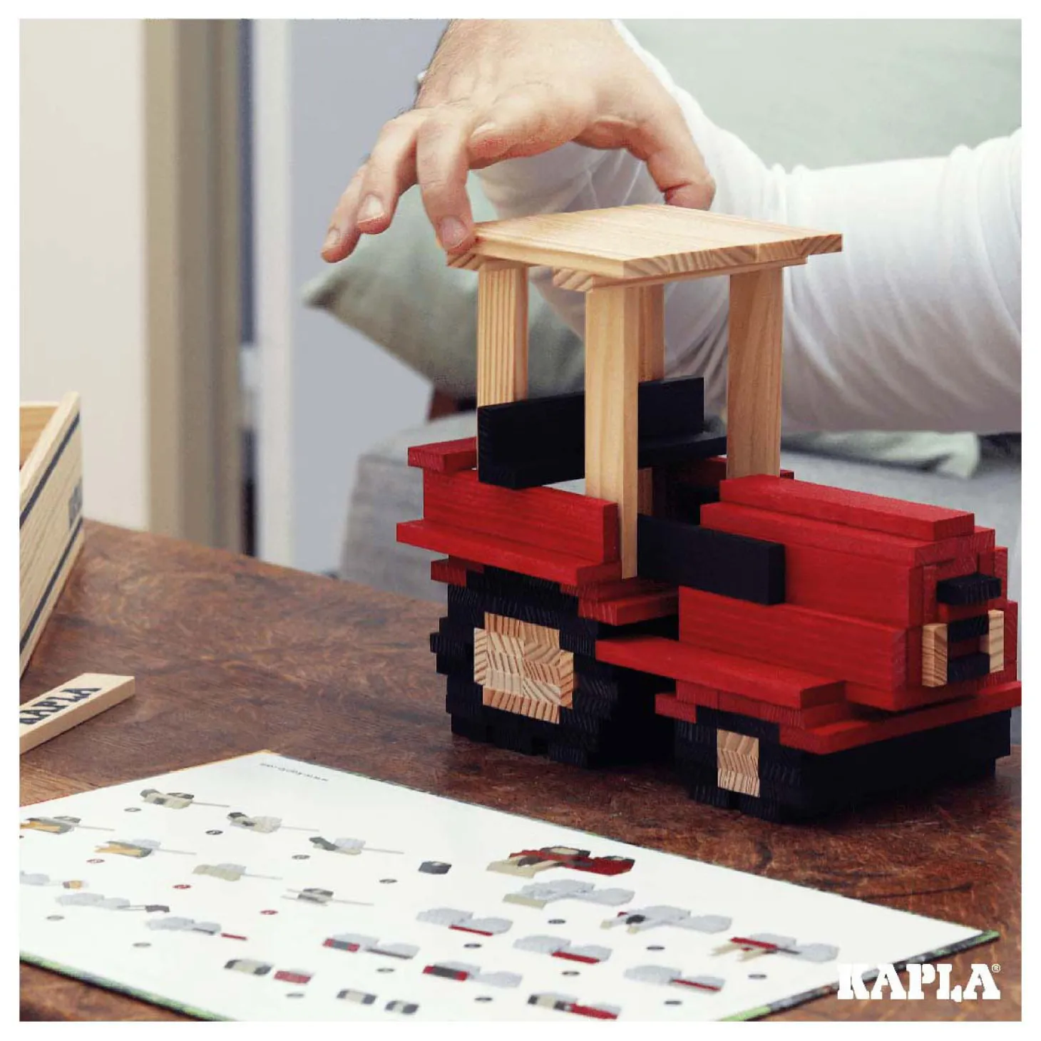 KAPLA Kist Tractor - 155 Plankjes