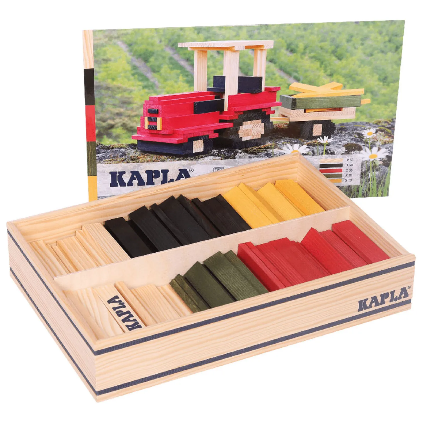KAPLA, Tractor Koffer met 155 Plankjes