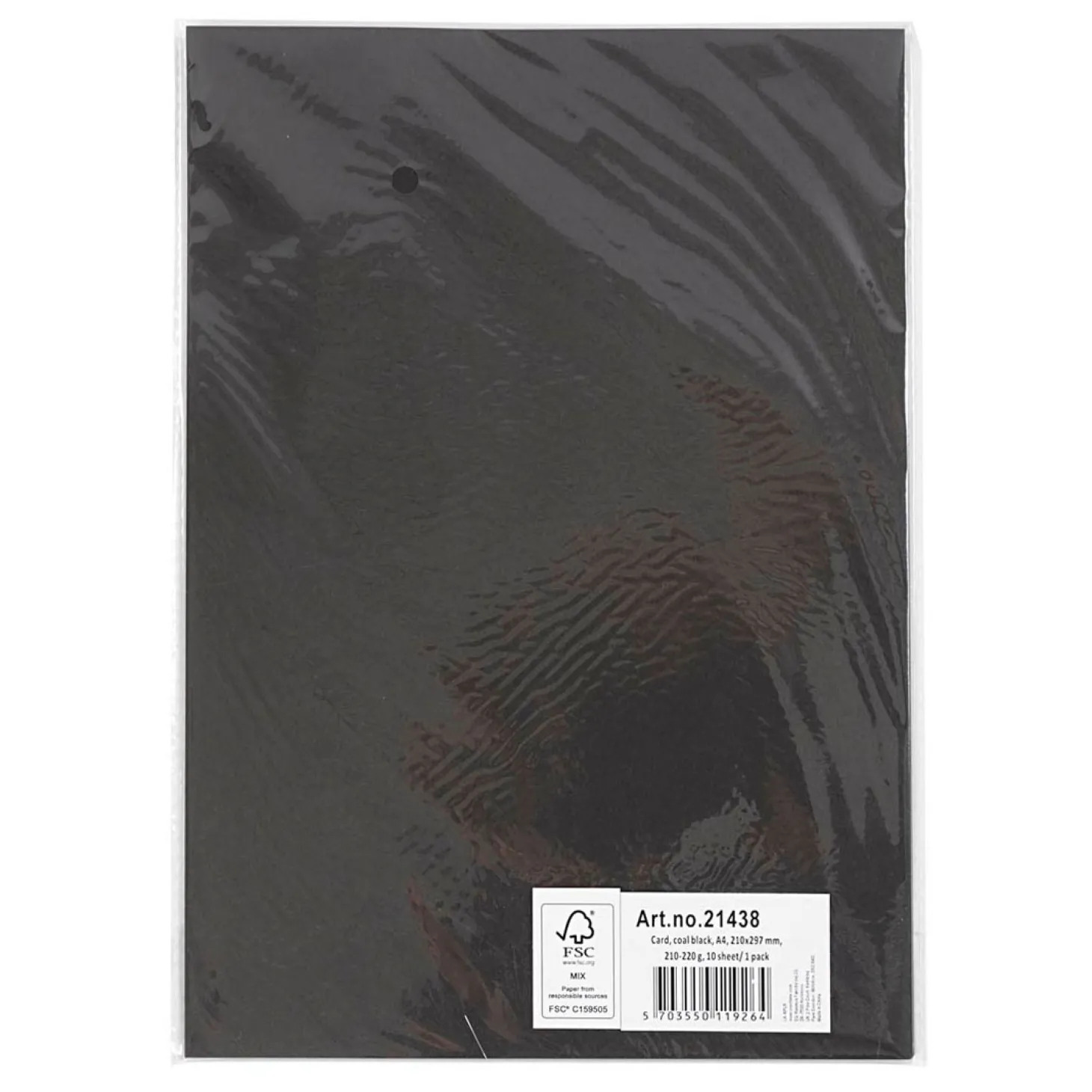 Karton Zwart A4, 210-220g, 10 Vellen