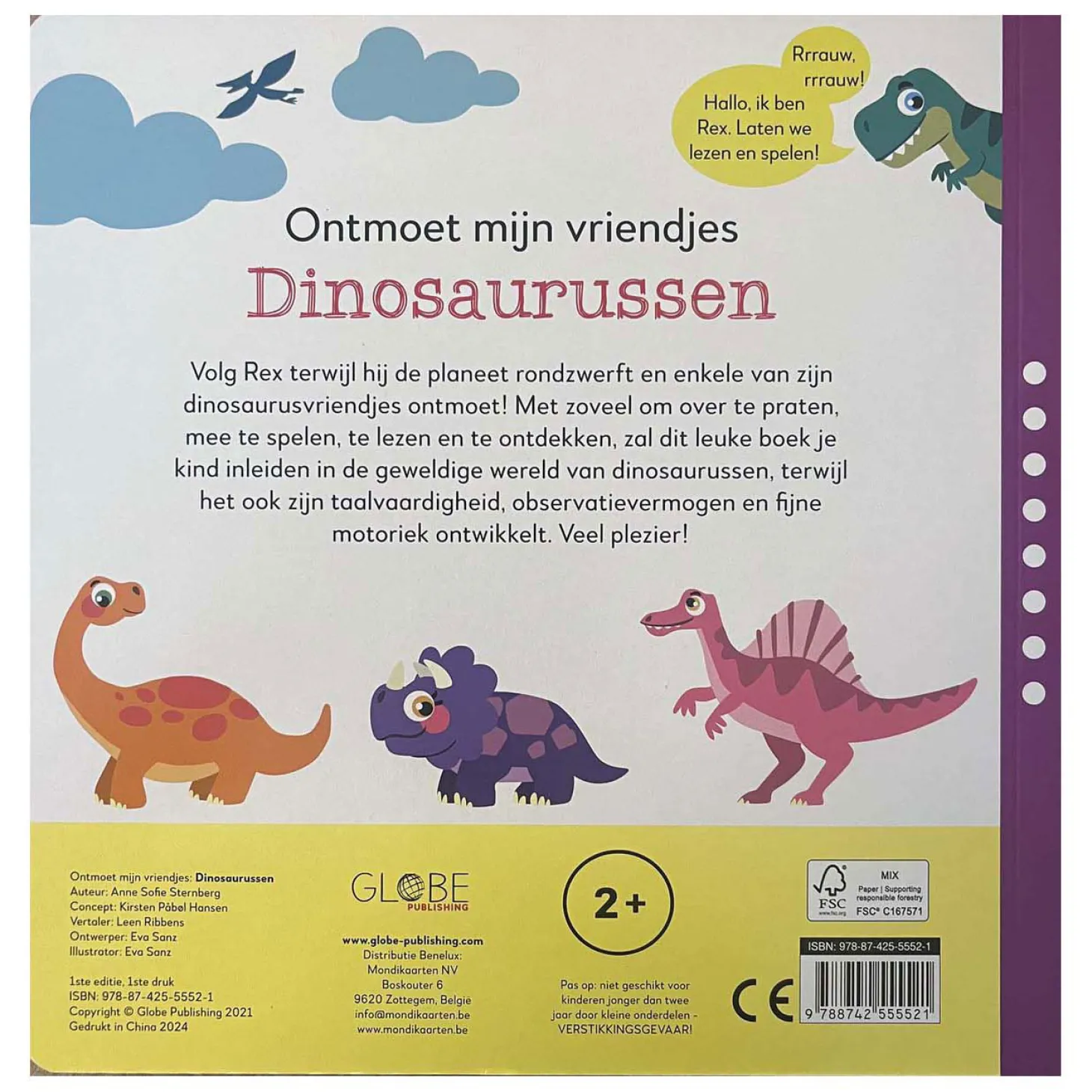 Kartonboek Ontmoet mijn Vriendjes Dino's