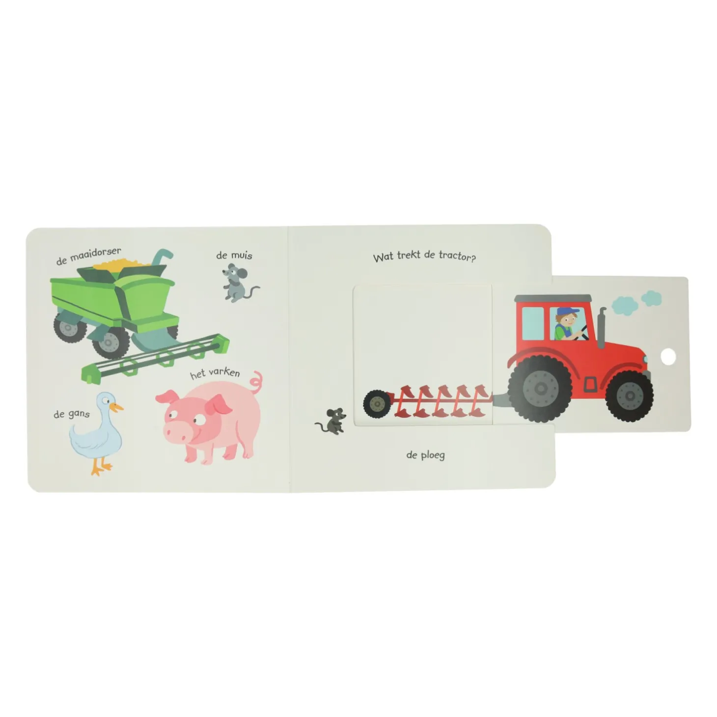 Kartonnen Schuifboekje - Spelen en leren Boerderij