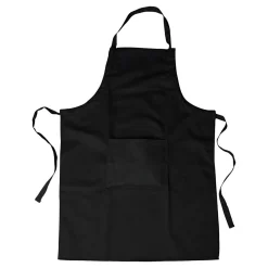 Katoenen Schort Zwart met Vak, 89x66cm