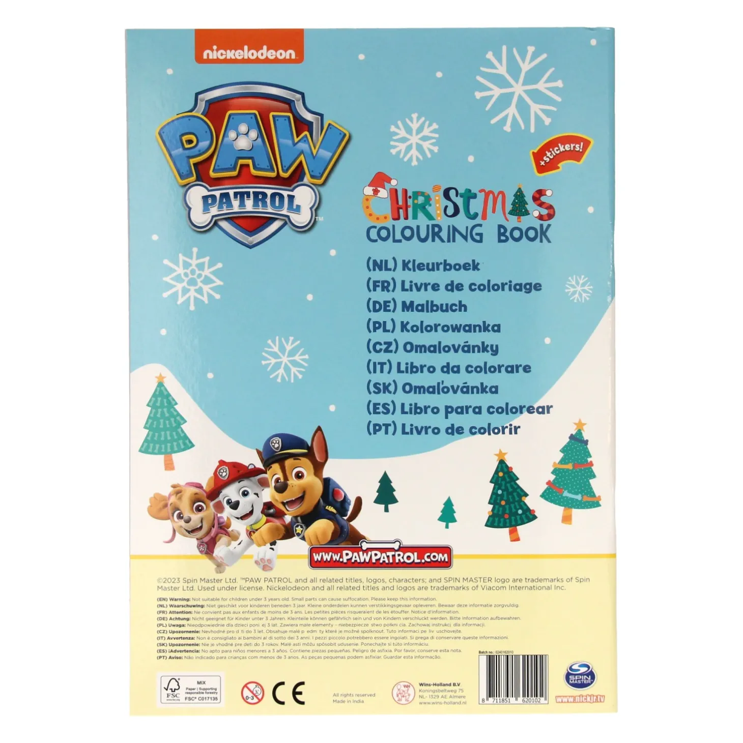 Kerst Kleurboek PAW Patrol + Stickers