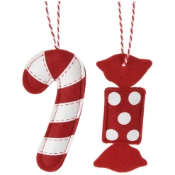 Kersthangers Vilt Snoep, Set van 12