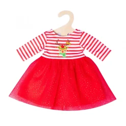 Kerstjurk met Haarband Rendier, maat 35-45 cm