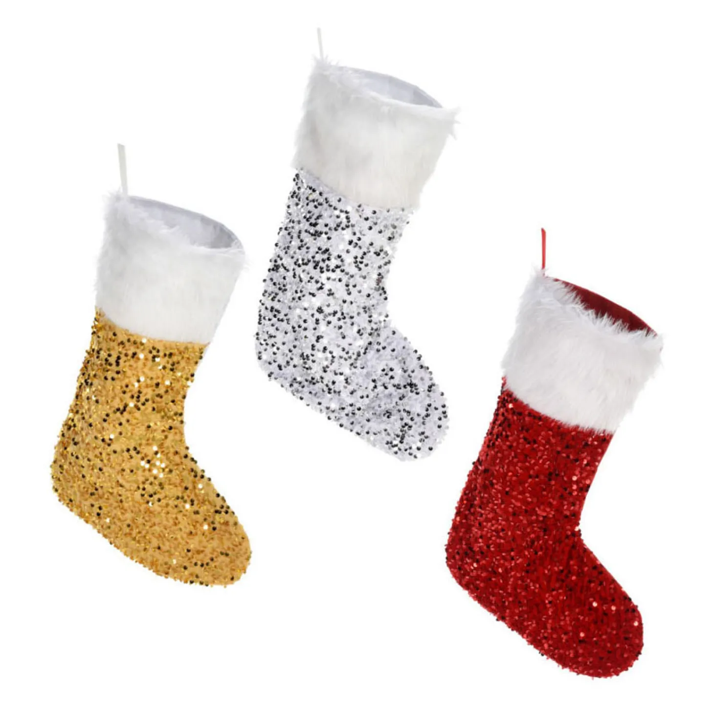 Kerstsok met Pailletten