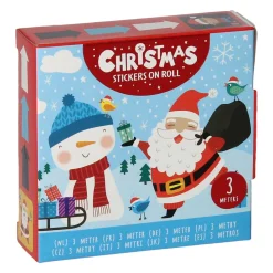 Kerststickers op Rol, 3 meter
