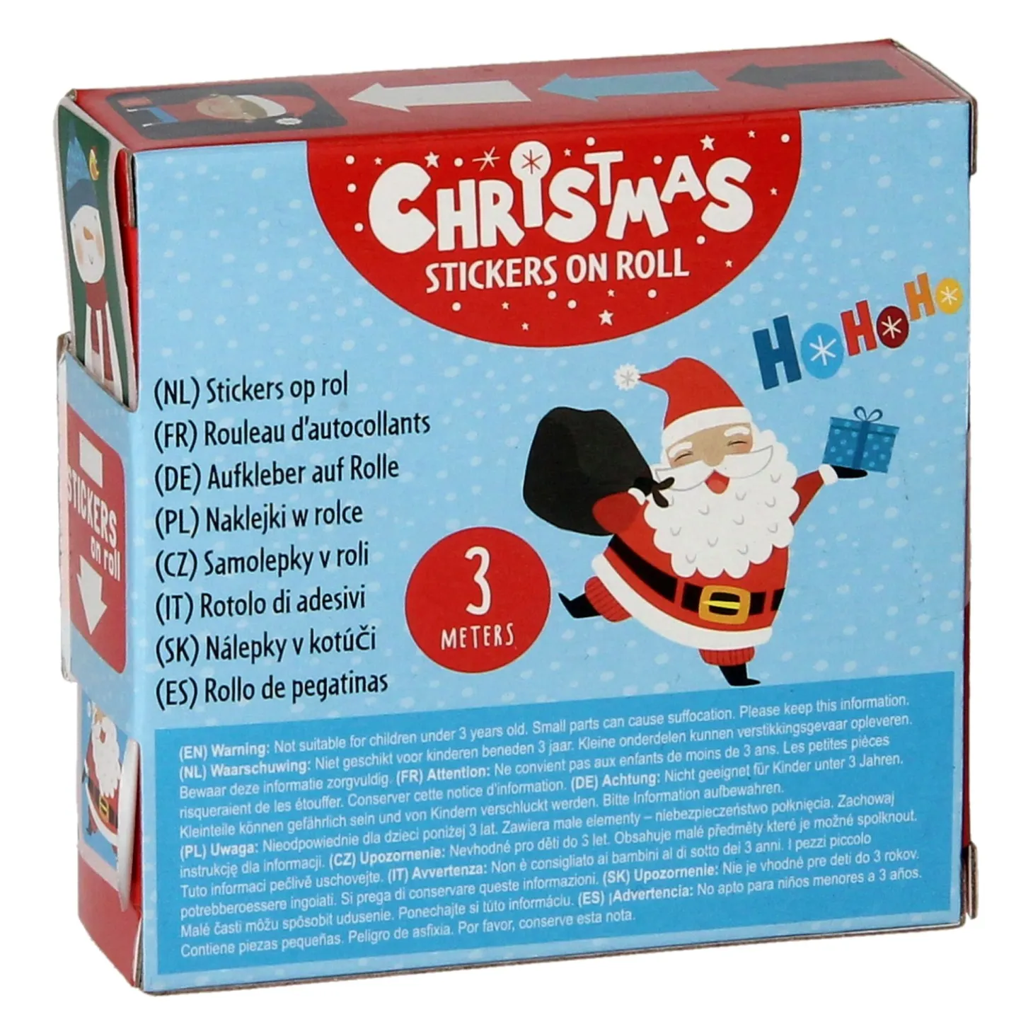 Kerststickers op Rol, 3 meter