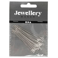 Kettelstiften Verzilverd 50 mm, 30st.