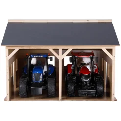 Kids Globe Loods Voor 2 Tractoren, 1:16
