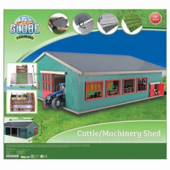 Kids Globe Loopstal met Berging en Weiland 1:32