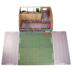 Kids Globe Loopstal met Berging en Weiland 1:32