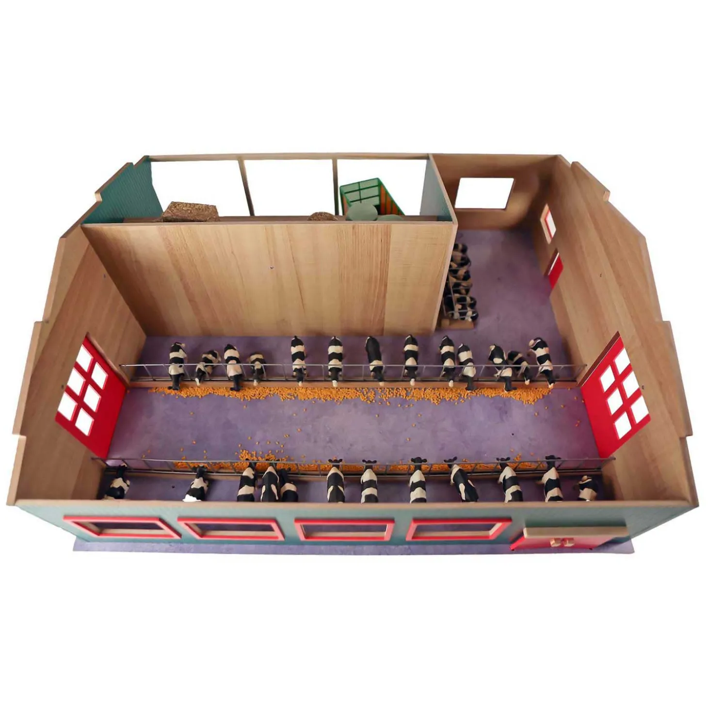 Kids Globe Loopstal met Berging en Weiland 1:32