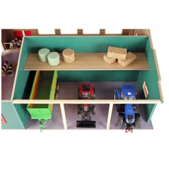 Kids Globe Loopstal met Berging en Weiland 1:32