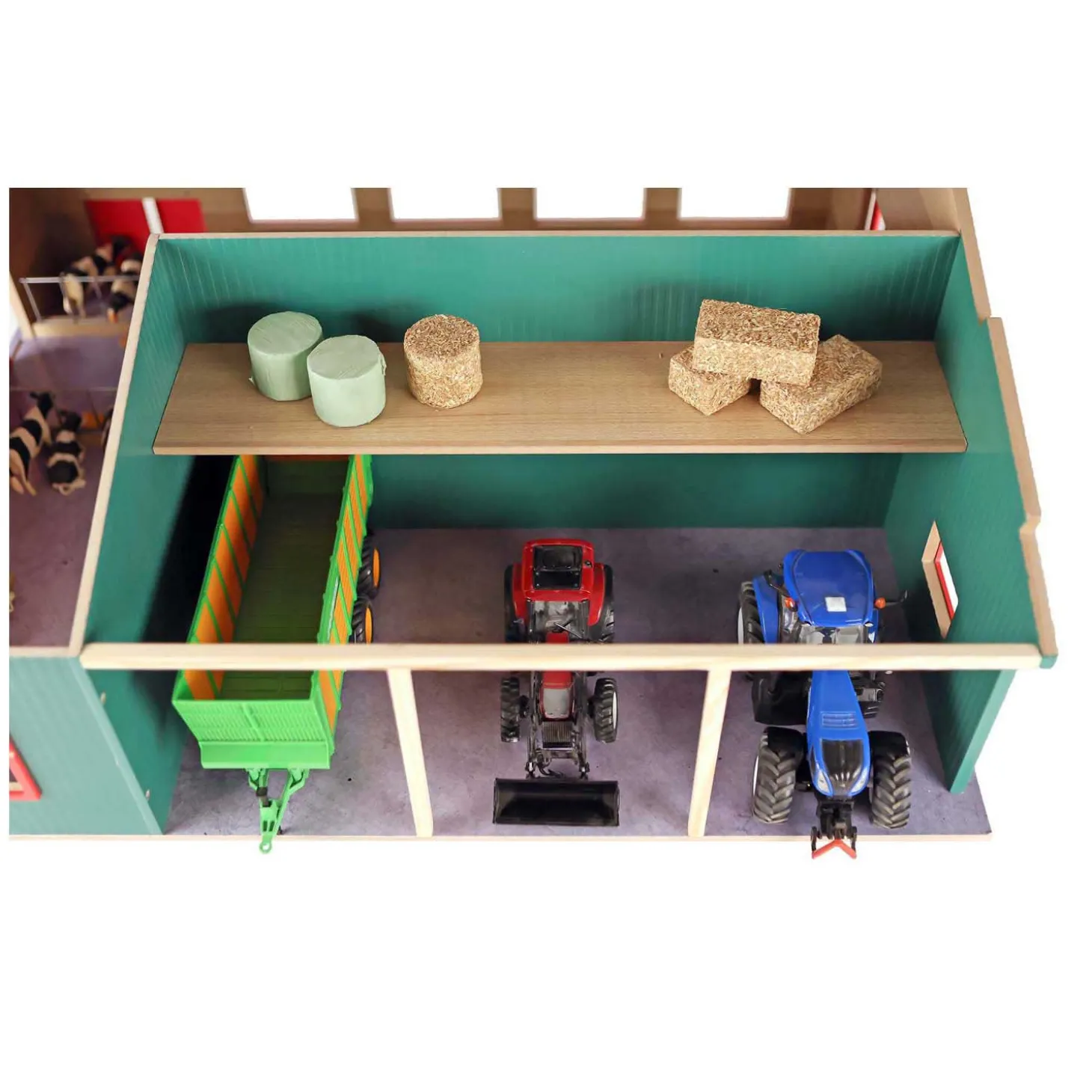 Kids Globe Loopstal met Berging en Weiland 1:32