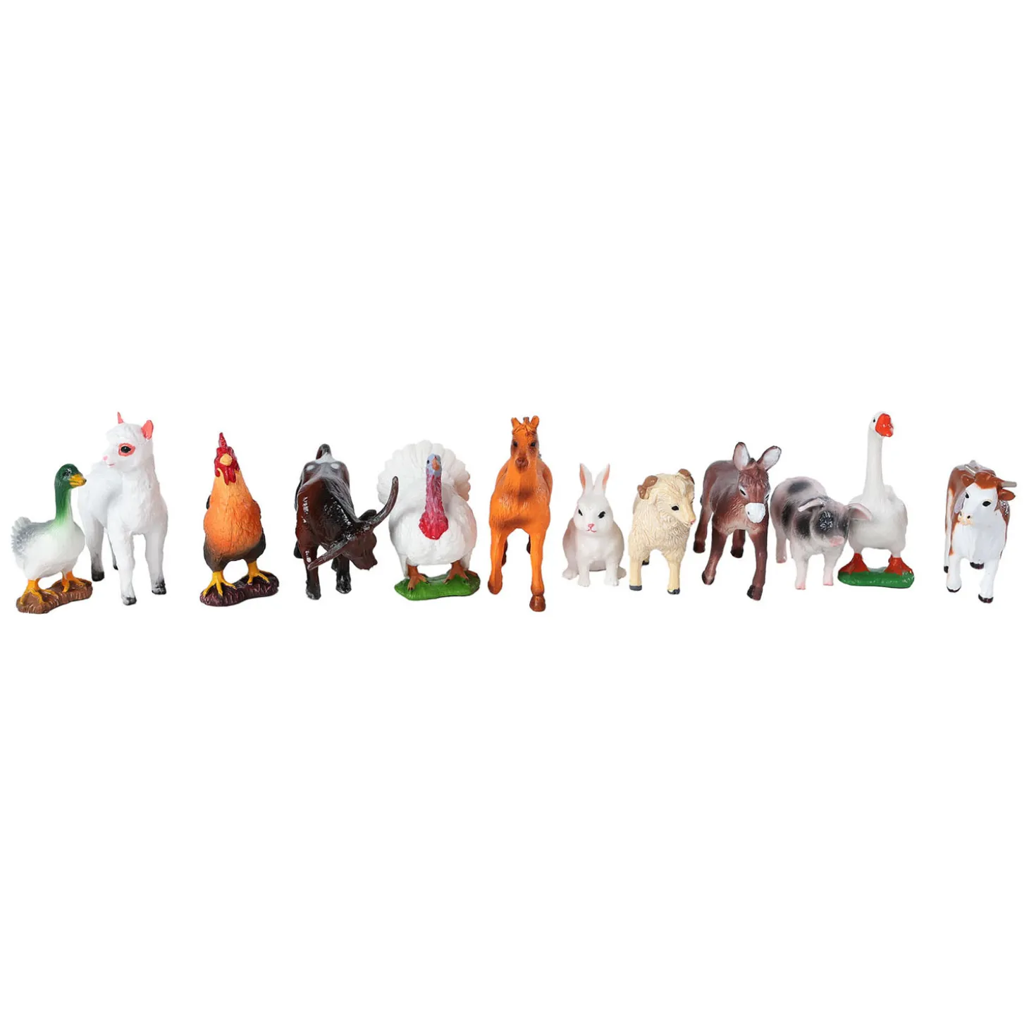 Kids Globe Miniatuur Boerderijdieren Figuren, 36st.