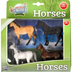 Kids Globe Paarden, 4st. 1:32