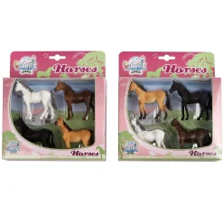Kids Globe Paarden, 4st. 1:32