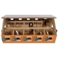 Kids Globe Paardenstal Hout Met 9 Paardenboxen 1:32