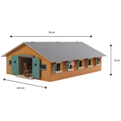 Kids Globe Paardenstal Hout Met 9 Paardenboxen 1:32