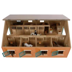 Kids Globe Paardenstal met 7 boxen, 1:24