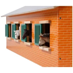 Kids Globe Paardenstal met 7 boxen, 1:24
