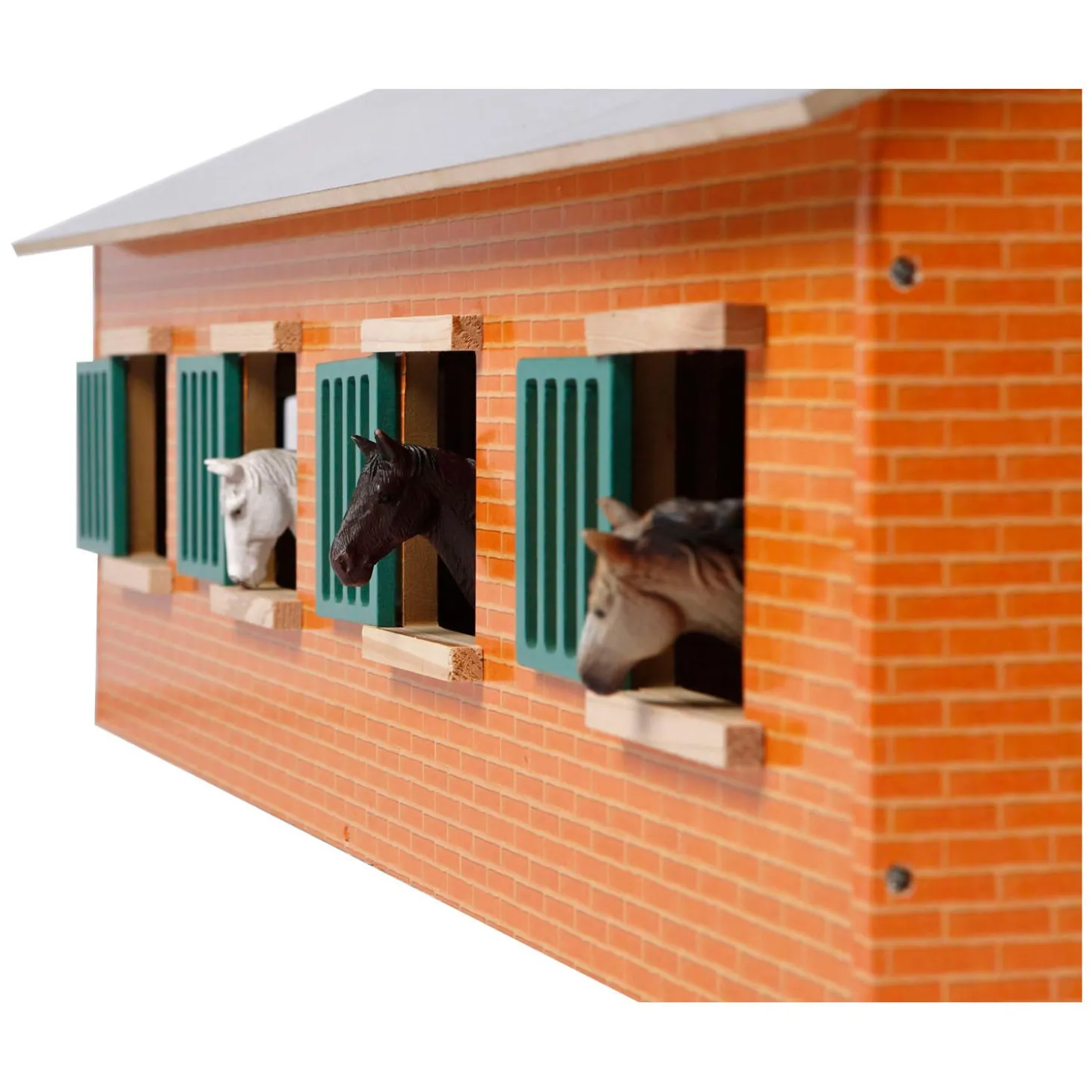 Kids Globe Paardenstal met 7 boxen, 1:24