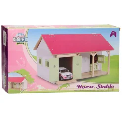 Kids Globe Paardenstal Roze met 2 Boxen en Berging 1:32