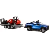 Kids Globe Terreinwagen met Aanhanger en Shovel, 30cm